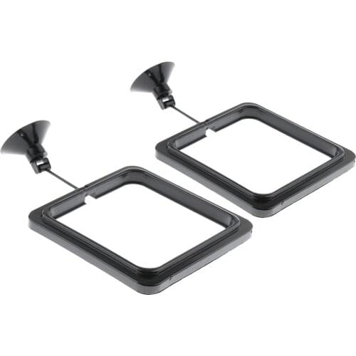 2 Pieces Feeding Ring, Square Aquarium Fish Feeding Circle with Suction Cup