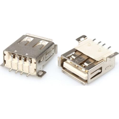 20PCS USB Connector / AF / 4P SMT / Female type A USB Socket