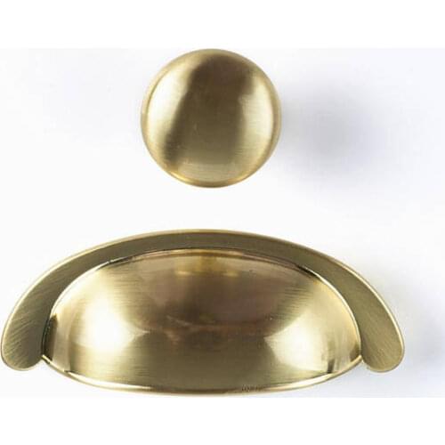 3.0'' Dresser Pulls Drawer Knobs Pull Handles Cup Bin Shell Pull Brushed Brass Gold Kitchen Cabinet Handle Knob Hardware 76mm