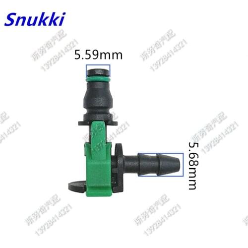 Small size diesel injector return pipe plastic green/black color plastic connector 5pcs a lot