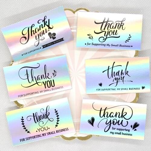 50pcs Thank You for Your Order Business Cards , Shopping Purchase Thanks Greeting Cards Appreciation Card for Small Business