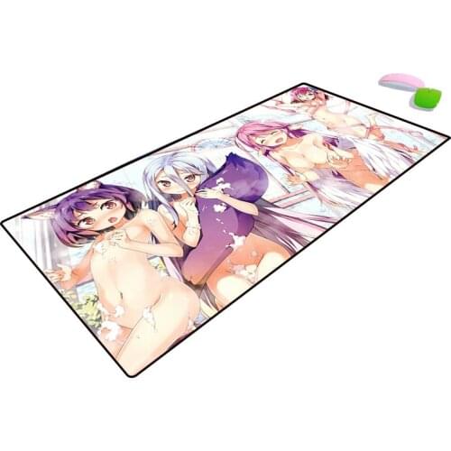 900X400X2MM Anime Sexy Girl Extra Large Mouse Pad Gaming keyboard Mousepad with Lock Edge Mouse Mat Customize all sizes
