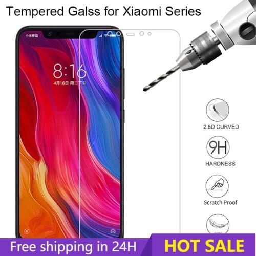 9H HD Screen Protector for Xiaomi Mi A2 Lite A1 5 4S 4C 4i 3 2 Toughed Protective Glass on Xiaomi Mi Pocophone F1