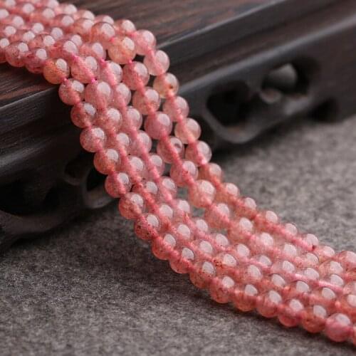 MADALENA SARARA AAA 4mm/6mm/8mm/10mm Genuinel Natural Rutile Quartz Beads Strand 18" For DIY Jewelry Making