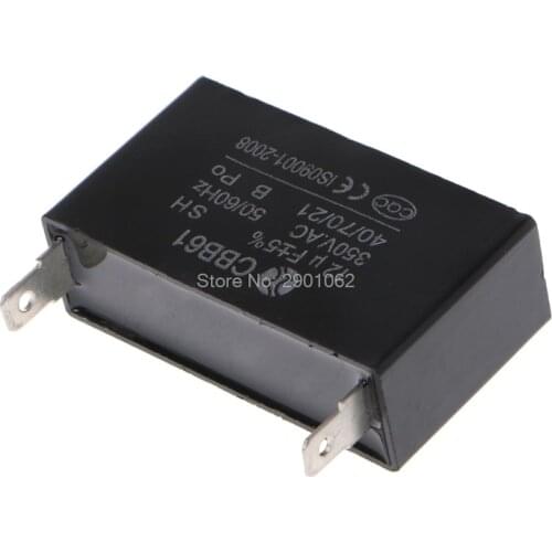 Black 12uF Generator Capacitor Generator CBB61 12uF 50/60Hz 350VAC Fan Motor Drop ship
