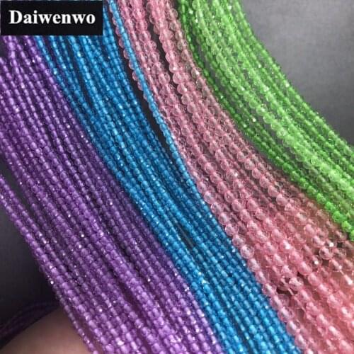 Colorful Crystal Quartz Beads 2-3mm Cut Natural Loose Stone Flash Bead