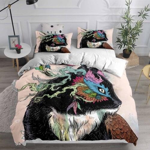 Print 3D Bedding Set for King Size Cotton Bed Linen Bedclothes Bed Set Luxury Bedding Sets Double Single 180x220 bed comforter