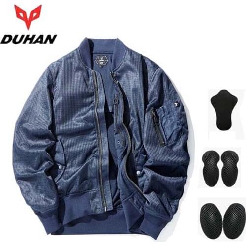 Spring/summer motorcycle racing Bomber Jacket knight riding motorbike reflective ventilated casual Coat for women men