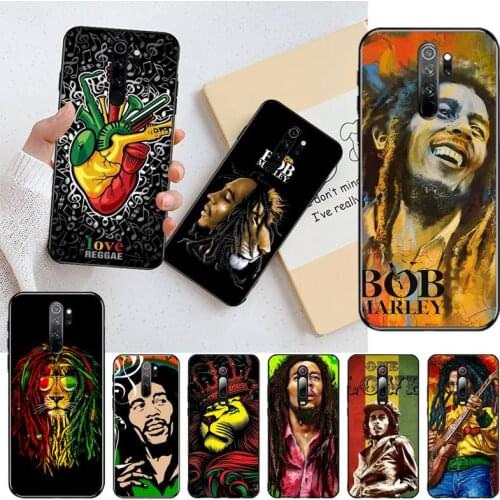 Lion Reggae Bob Marley Phone Case for Redmi 9A 8A 7 6 6A Note 9 8 8T Pro Max Redmi 9 K20 K30 Pro