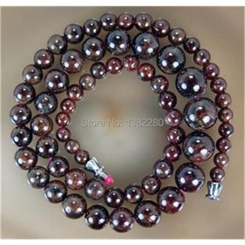 Fashion Charming beads ! 5-12mm Garnet chalcedony Necklace JT5184 Beautiful women jewelry