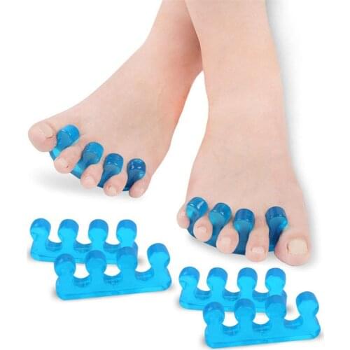 Washable and Reusable Gel Toes Separators Toe Straightener Bunion Pain Relief for Sports Yoga Running Men Women Random Color