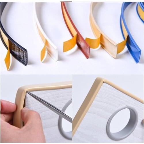 Soft Self Adhesive U Edge Banding Edging Edgeband For Furniture Wardrobe Cupboard 16MM 18MM 22MM dash-proof adhesive stripe