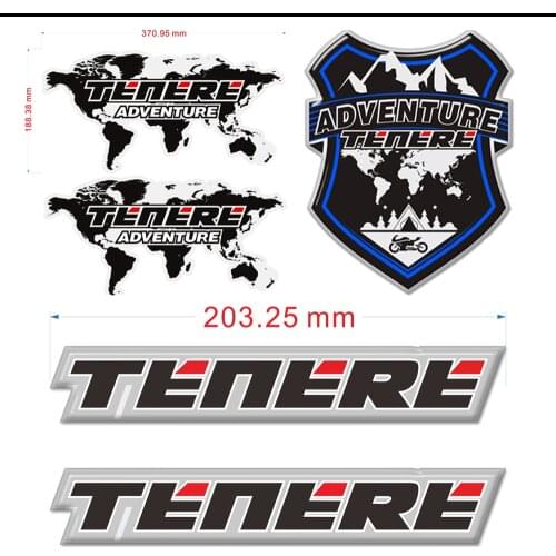 Stickers For Yamaha Tenere 700 1200 1200XT 1200Z ADVENTURE TOURING SUPER Tank Pad Protector Trunk Luggage Cases Emblem 2019 2018