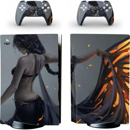 Girl1 andard Disc Edition Skin Sticker Decal Cover for PlayStation 5 Console & Controller PS5 Skin Sticker Vinyl