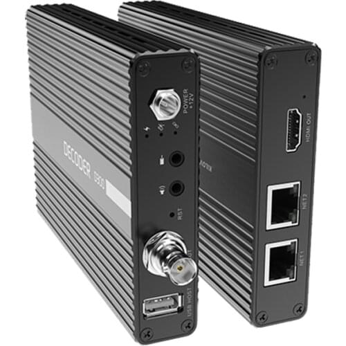 NDI HX H.264 H.265 Hevc IP To SDI HDMI Converter, 4K HD Video RTMP SRT RTSP Streaming IPTV Hardware Decoder