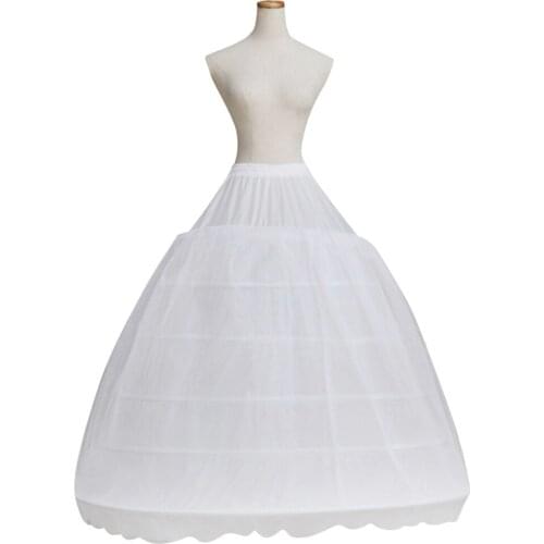 New Arrival 6 Hoop Big Petticat Wedding Medieval Party Dress Crinoline Underskirt Slips Cosplay Accessories