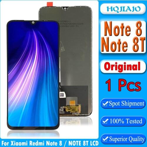 Original LCD For Xiaomi Note 8T / Note 8 LCD Display Touch Screen Digitizer Phone Parts Note 8 LCD Screen Touch Parts No Frame
