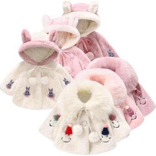 Christmas Baby Girl Clothes Infant Girl Winter Warm Coat Jacket Cloak Wool Blend Thicken Warm Cloth Clothes Soft Outerwear Coats