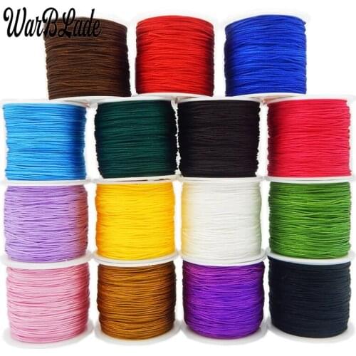 WarBLade 55m 0.8MM Cotton Nylon Cord Thread Cord String Strap DIY Rope Bead Braided Necklace Bracelet Jewelry Making Accessories