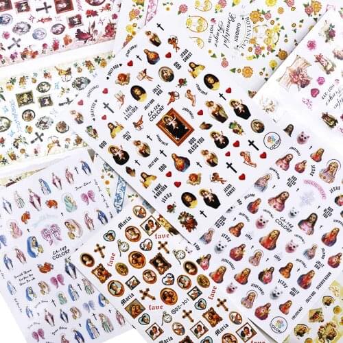 1PCS Nail Sticker Cupid Characters Figure Art Technique Religion 3D Effect Water Sticker Nail Accessories Retouch Nails