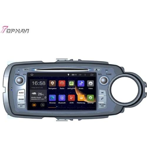 TOPNAVI 7'' Quad Core Android 6.0 Car DVD Play for TOYOTA YARIS RHD 2011- Radio Stereo Navi Autoradio GPS Navigation