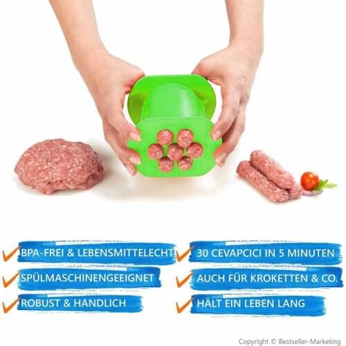 Handmade Hot Dog Maker Kitchen Gadgets Plastic DIY Meat Strip Squeezer Meat Sausage Machine Pasta Press Specialty Maker Tool