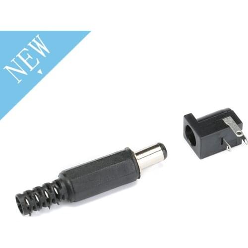 10pcs 5.5X2.1mm DC Power Plug Male Female Jack Plugs Socket Kit DIY Adapter Connector