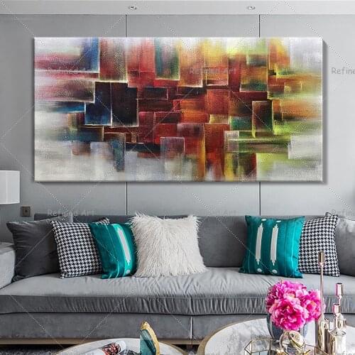 100% Hand Painted Oil Painting Modern Abstract Pictures Living Room Wall Art Home Decoration Rolled Canvas No Frame