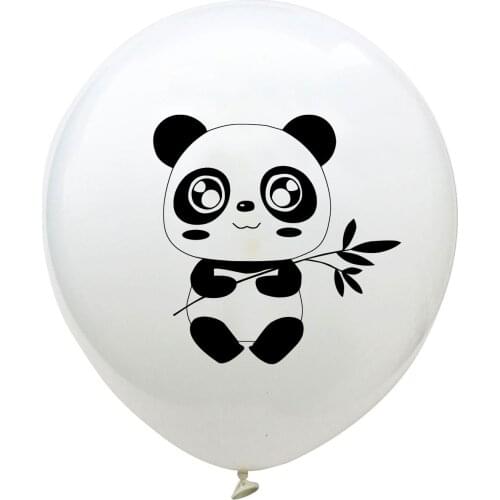 20pcs 12 Inch Cartoon Smile Panda Round Latex Balloon Kids Birthday Party Balloons Childrens Day Home Zoo Garden Festival Decor