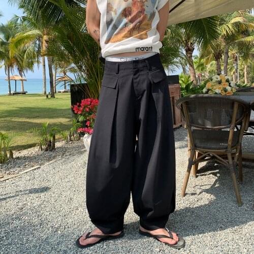 2021 New Men Women clothing fashion Hairstylist Casual Loose Wide leg baggy knickerbockers Pants plus size Singer costumes 27-46