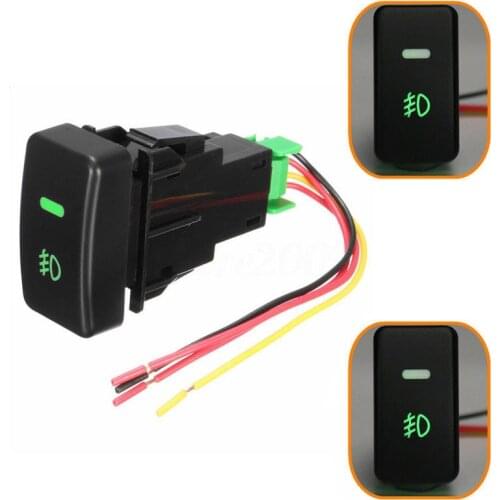 5-Pin LED Auto Car Push Button Fog Light Switch With Wire For Honda Civic Accord CRV Fog Light Switch