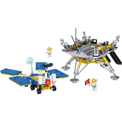 792Pcs Aerospace Series Educational Building Blocks Toys For Kids DIY Birthday Gift 0242 Mars Landing Cruiser Model Small Bricks