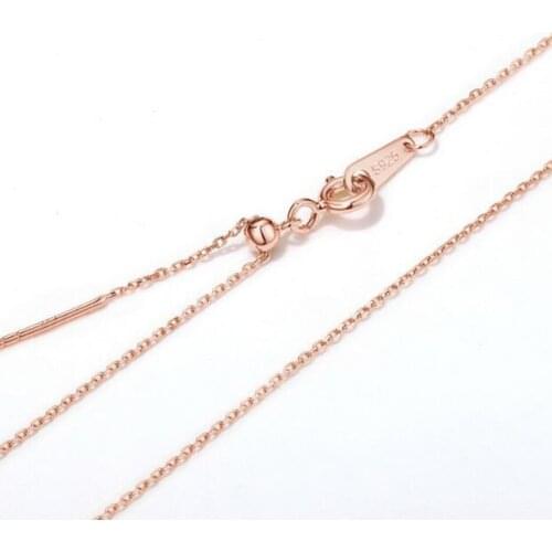 ALLNOEL 925 Silver Cross Chain Adjustable Cross Chain Adjustable Silica Gel Bead With Chain 180MM