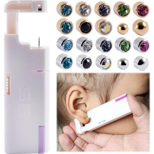 1Unit Fully Automatic Disposable Safe Sterile Ear Piercing Unit Piercing Gun Piercer Tool Machine Kit Earrings Stud Body Jewelry