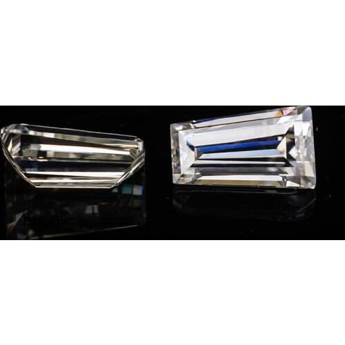 White Cubic Zirconia Stone AAAAA Quality 2x1.5x1mm-5x3x2mm Trapezoid Shape Machine Cut Synthetic CZ For Jewelry