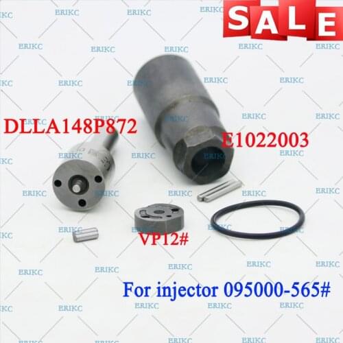 ERIKC 095000-5650 16600-EB300 Common Rail Injection Overhaul Repair Kits Nozzle DLLA148P872, Valve Plate, Pin, Sealing Ring