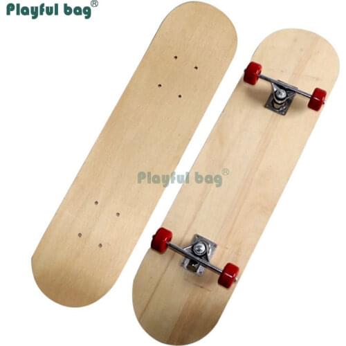 Playful Bag DIY Four-wheel Maple Skateboard for Hand Painted Graffiti Primary color Skate Board 43 60 70 80CM MA16
