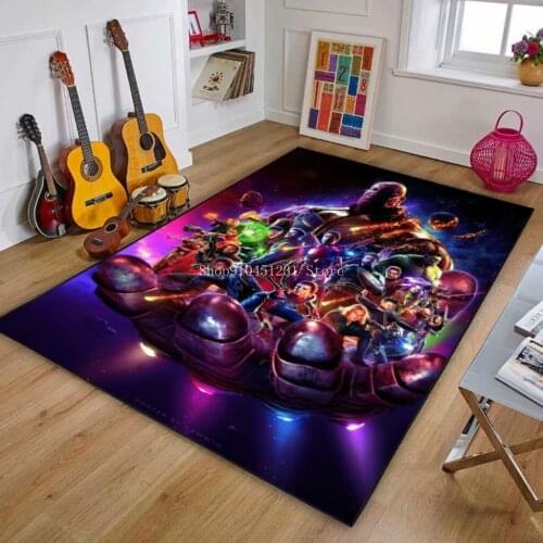 The Avengers Spiderman Panther Playmat Kitchen Mat Doormat Boys Bedroom Home Floor Decoration Living Room Carpet Anti-slip Rug