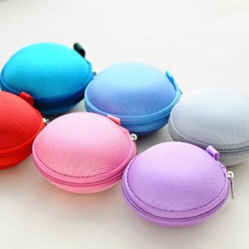Round Headphone Bracket Protective Cover Portable Earphone Protection Box Coin Earphone Memory Card USB Cable Box