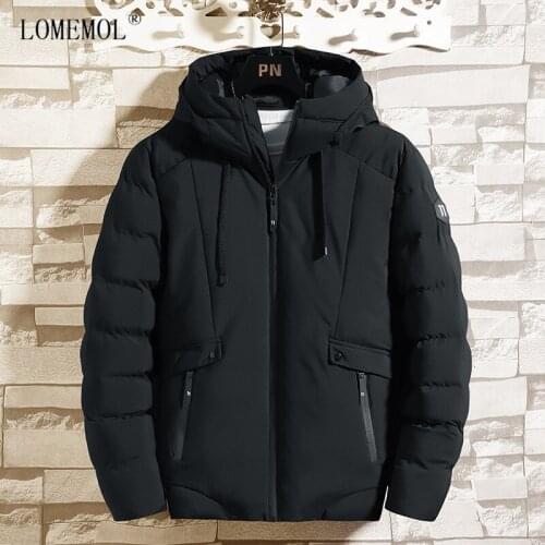 LOMEMOL Men's Parkas With A Hood