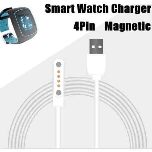 Practical Magnetic 4pin Suitable For Kw88 Kw99 Kw06 Kw98 Q100 Q750 Kw18 Y3 H1 H2 Strong Charging Smart Watch Charger Cable