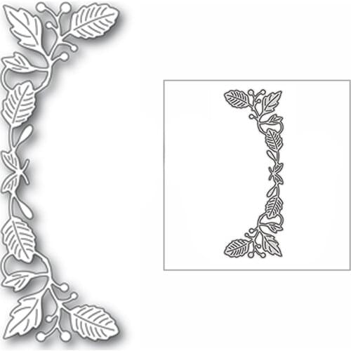 New 2021 Oval Leafy Berry Arched Border Metal Cutting Dies for DIY Scrapbooking and Card Making Decor Embossing Craft No Stamps