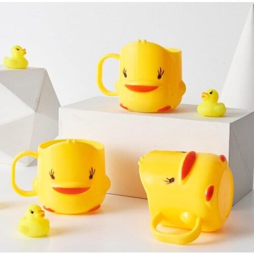Lovely Plastic Baby Children Cartoon Toothbrush Holder Cup Training Washing PP Bathroom Rinse Mug Milk Tooth Brush Cup