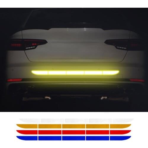 Car Exterior Warning Strip Car Sticker Reflective Tape Stickers Reflect Tape Traceless Protective Trunk Body Car Accessories