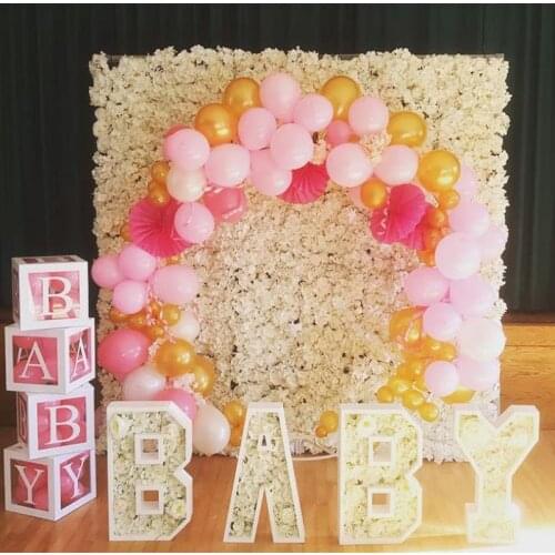 Transparent Balloons Box Wedding Party Decors Baby Shower Decorations Baby 1st One Birthday Party Decor Gift Babyshower Supplies