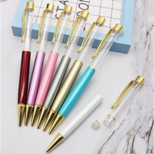 50 Pcs Ballpoint Pen Crystal Colored Empty Pen Metal Hand Made Ballpen for Birthday Valentines Day Gift Kid Teachers Gifts