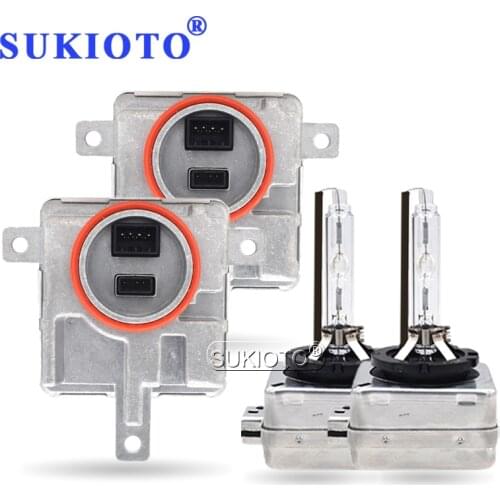 SUKIOTO 55W 4300K D1S 5000K D3S 6000K D8S Xenon Ballast HID Kit Car Headlight Bulb Lamp Replacement for A3 A6 A8 Q3 CC Ignition