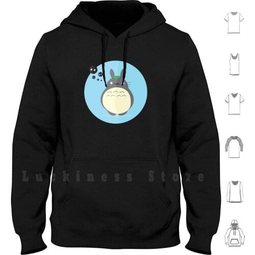 Totoro hoodies long sleeve Totoro My Neighbor Totoro Studio Ghibli Miyazaki Anime Manga Flat Design