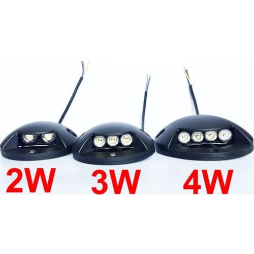10pcs 2W 3W 4W IP67 Waterproof LED Underground Light Outdoor Ground Garden Path Floor Buried Yard Spot Landscape DC12V AC85-265V