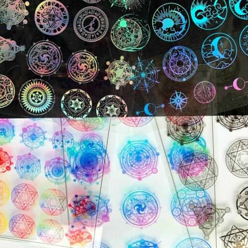 Kawaii Fillings Laser Color Stuff English Words Magical Circle Iridescent Materials for Resin Jewelry Decoration DIY Shaker Mold
